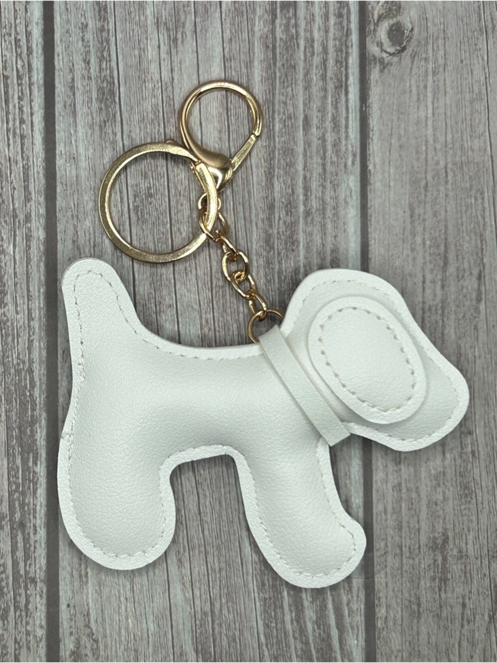 🐶NEW Dog Bag Charm/ Keychain Adorable Puppy Dog White - Picture 2 of 9